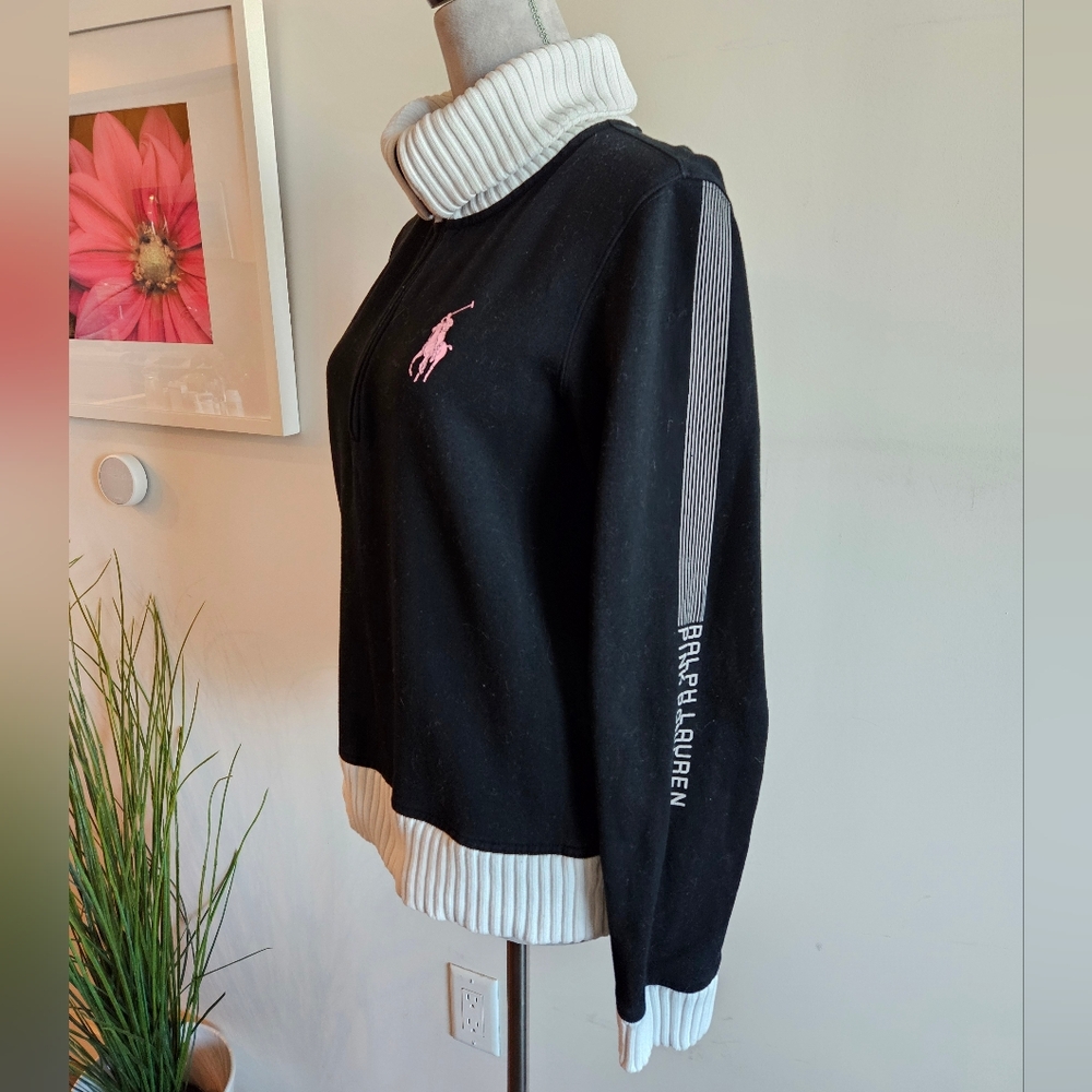RL BLACK LABEL - Pink Polo Sweatshirt Black - Picture 4 of 11